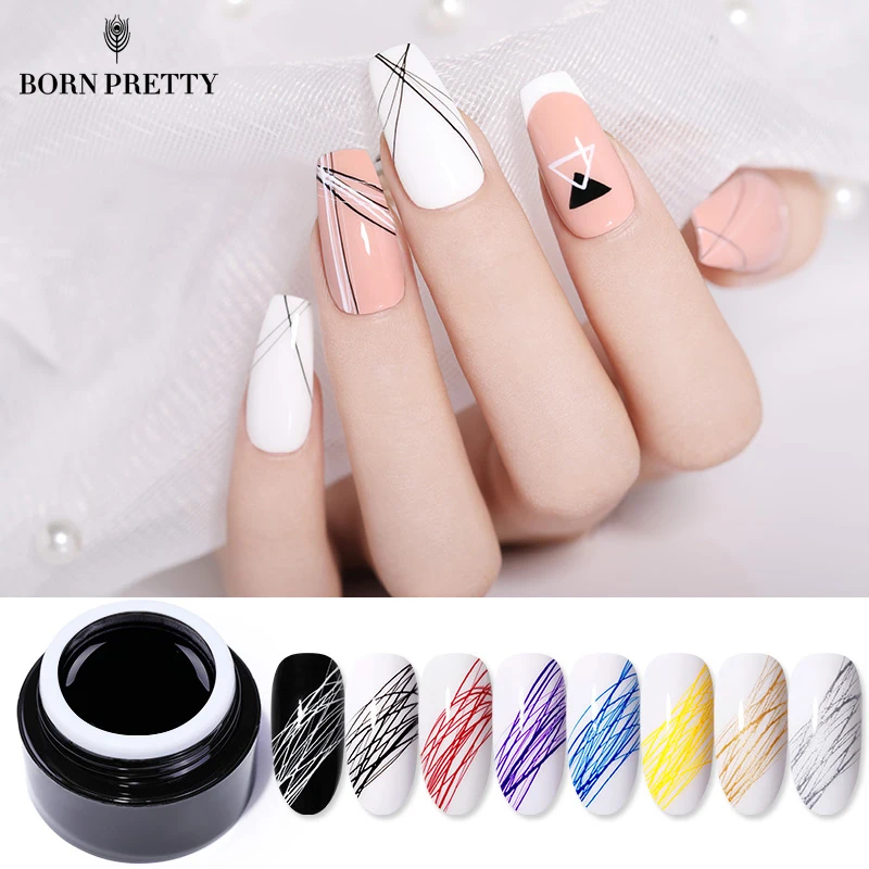 BORN PRETTY Красочный Абстрактный Гель лак для ногтей 5 мл густой Эластичный дизайна