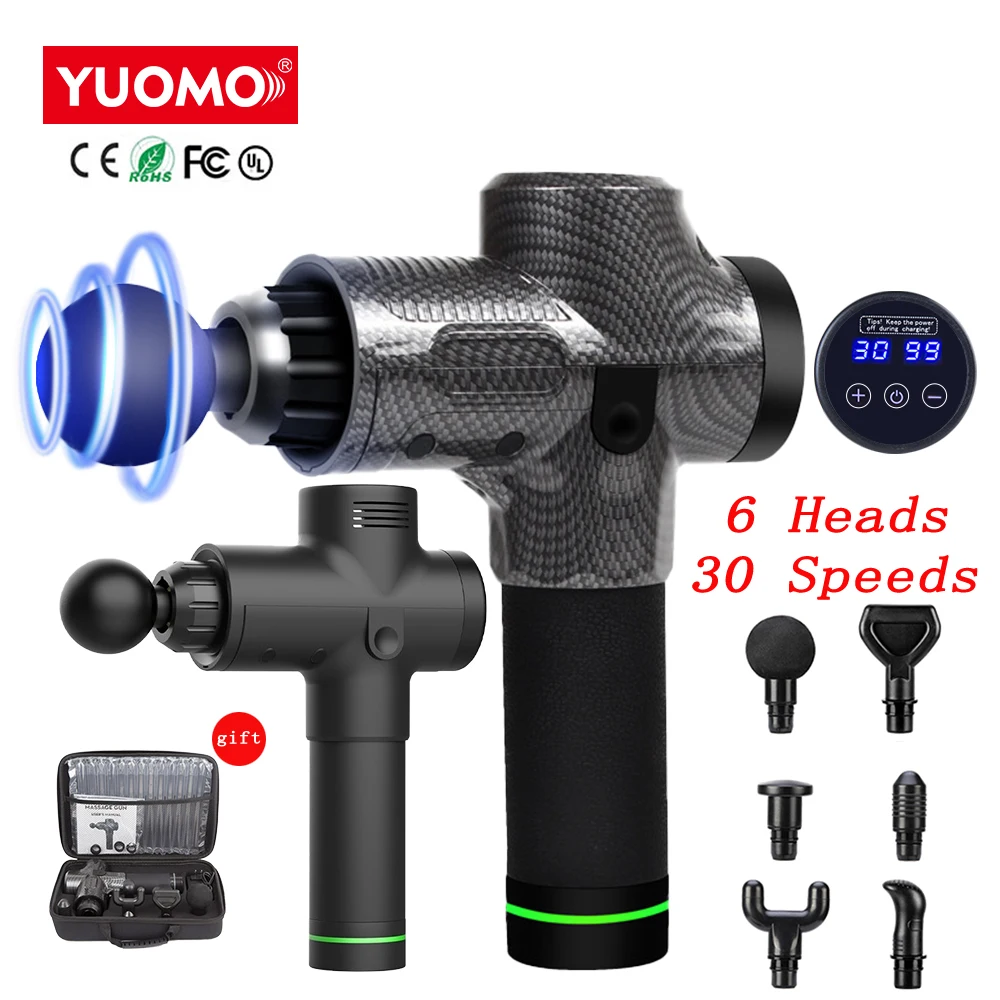 Massage Gun LCD Display Professional Deep Tissue Handheld Muscle Percussion Massager for Relieve Pain Muscle Relax with 6 Heads 
Massage Gun LCD Display Professional Deep Tissue Handheld Muscle Percussion Massager for Relieve Pain Muscle Relax with 6 Heads