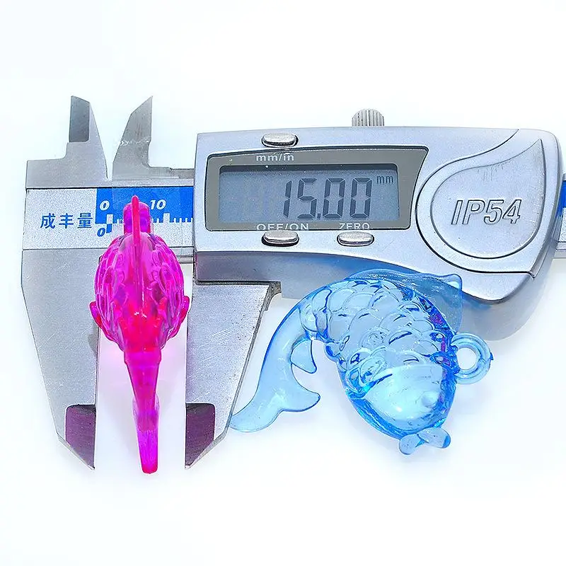 5pcs Color transparent acrylic plastic decorative carp reward playground digging machine push sugar ornaments | Дом и сад