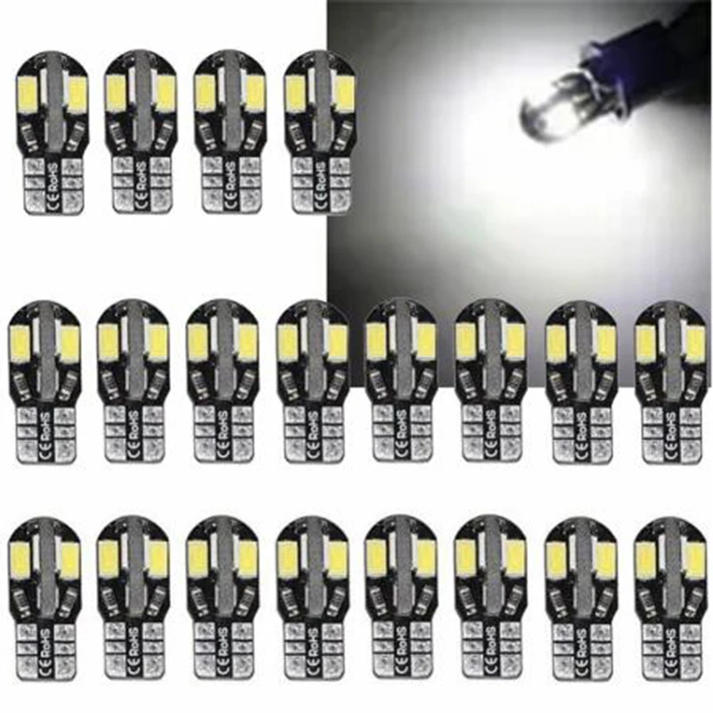 10 X T10 194 168 W5W 5730 8 светодиодный SMD белый автомобиль клиновидные боковые Светильник лампы набор с can-bus
10 X T10 194 168 W5W 5730 8 светодиодный SMD белый автомобиль клиновидные боковые Светильник лампы набор с can-bus