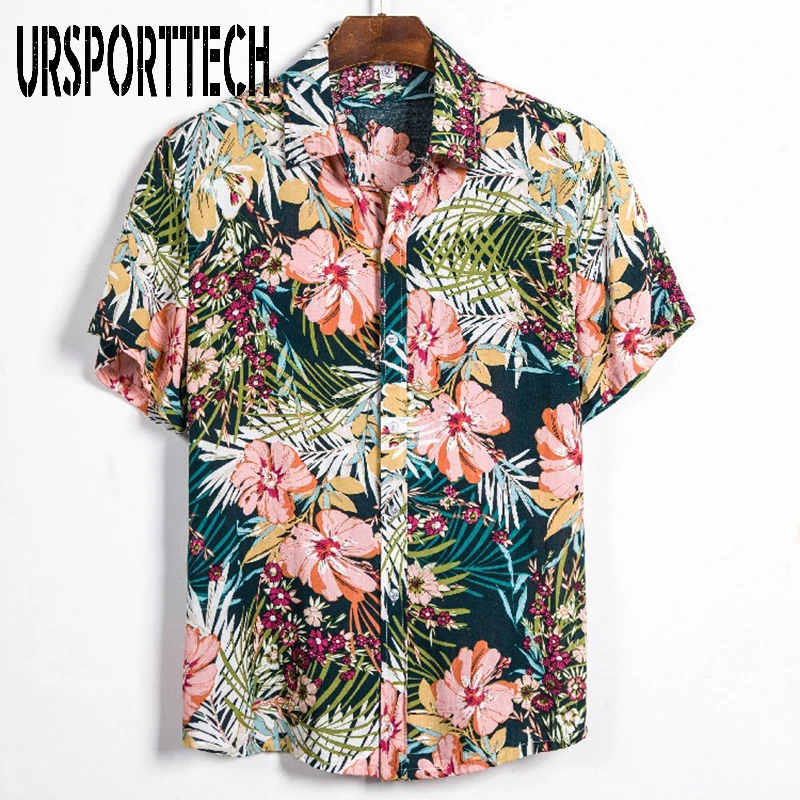 URSPORTTECH Summer Beach Shirts For Men New Fashion Short Sleeve Loose Casual Floral Shirts Stand Collar Flower hawaiian shirt
URSPORTTECH Summer Beach Shirts For Men New Fashion Short Sleeve Loose Casual Floral Shirts Stand Collar Flower hawaiian shirt