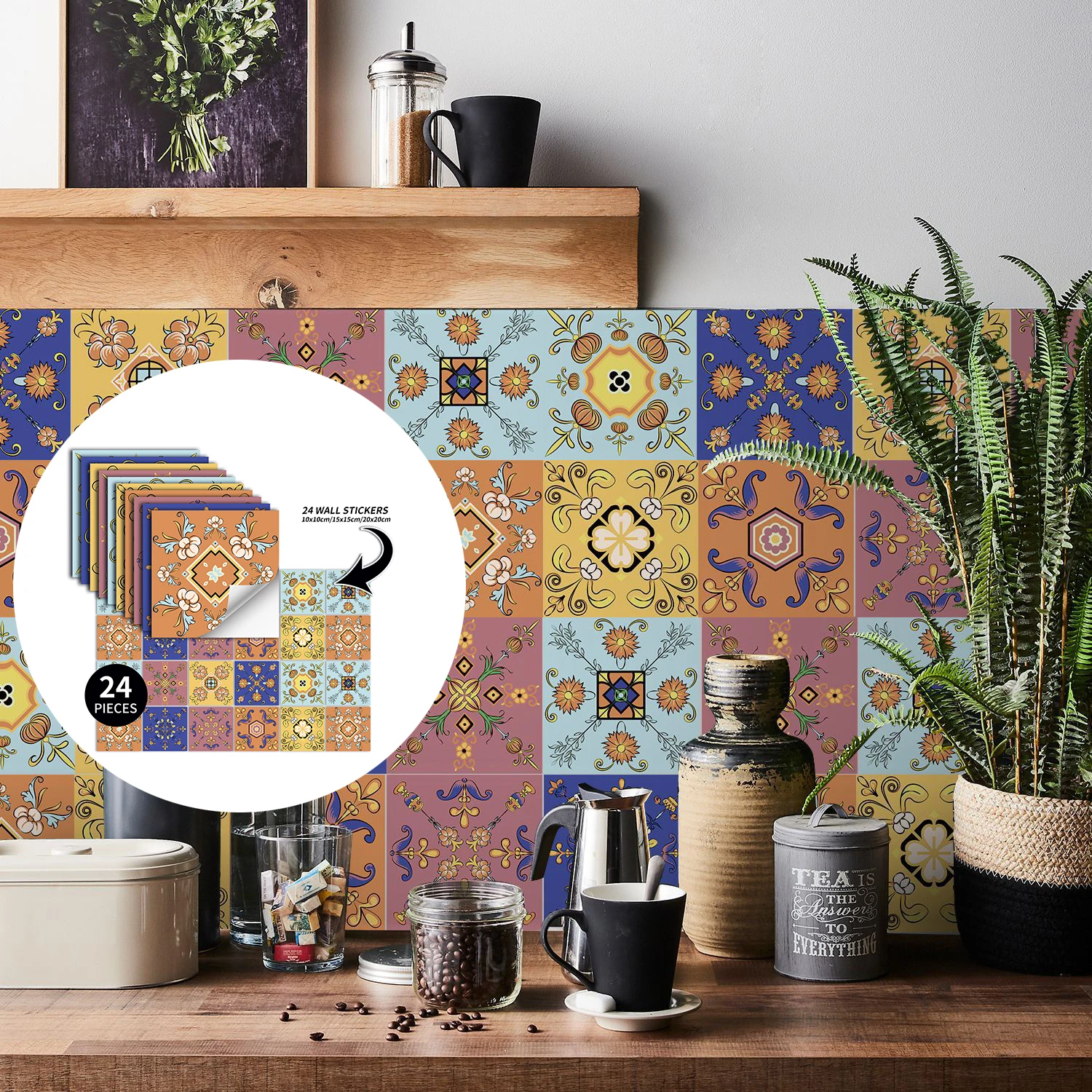 24Pcs Wall Sticker Monaco Style Diy Tile Decals Wallpaper Decorative for Kitchen Living Room Stairs Furniture Home Decor
24Pcs Wall Sticker Monaco Style Diy Tile Decals Wallpaper Decorative for Kitchen Living Room Stairs Furniture Home Decor