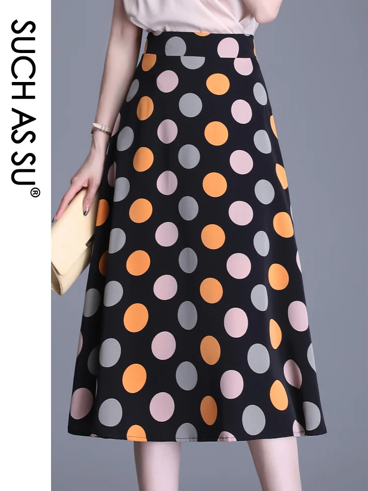 Women Spring Summer Black White Yellow Dot Print Mid Long Pleated Skirt Elastic High Waist Slim Ruffle Chiffon Skirt Female
Women Spring Summer Black White Yellow Dot Print Mid Long Pleated Skirt Elastic High Waist Slim Ruffle Chiffon Skirt Female