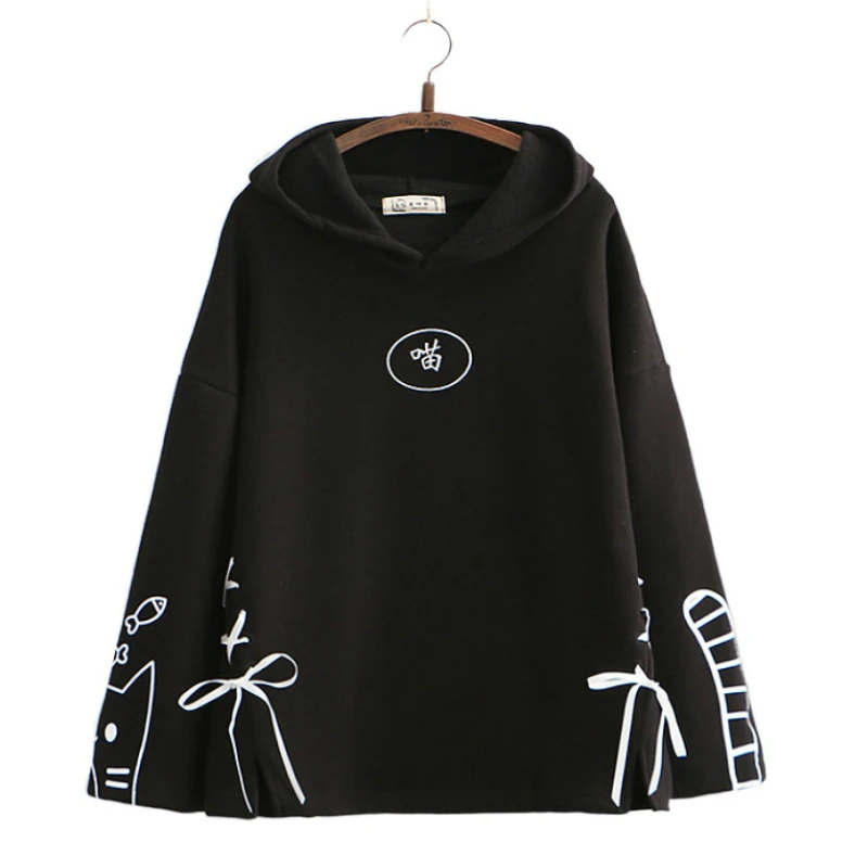 Women Hoodies Sweatshirts Fleece Plus Velvet Cartoon Print Hooded Pullover 2020 Winter Flare Sleeve Sweet Style Thick Tracksuits
Women Hoodies Sweatshirts Fleece Plus Velvet Cartoon Print Hooded Pullover 2020 Winter Flare Sleeve Sweet Style Thick Tracksuits