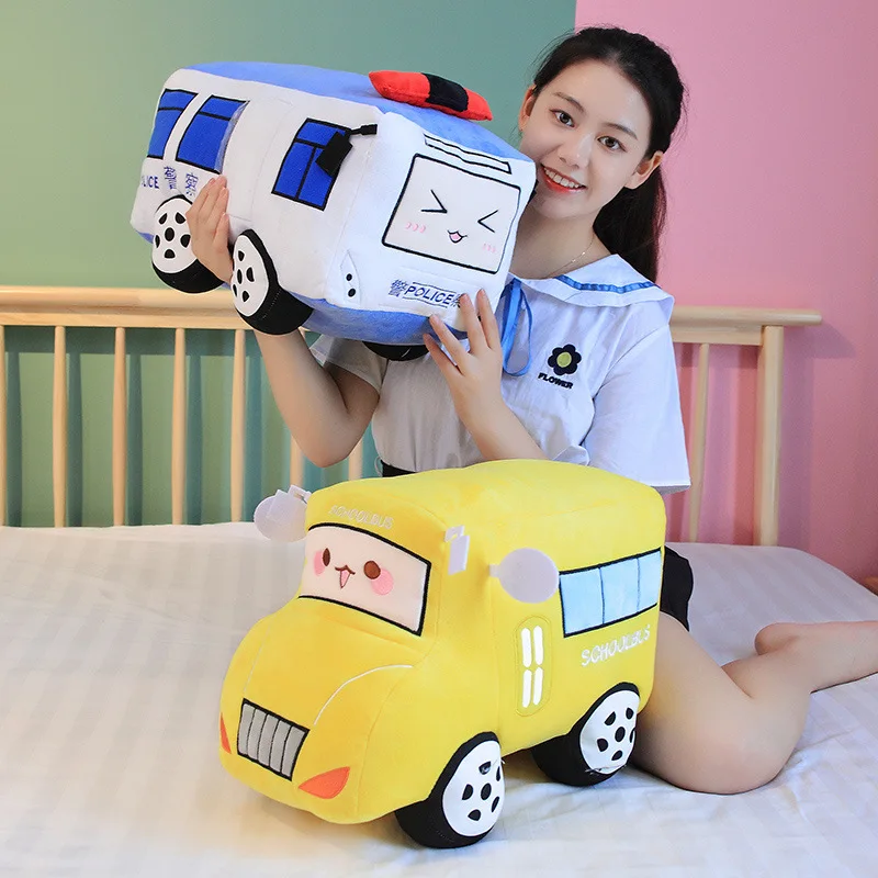 28/45CM Creative New Car Comfort Pillow Plush Toys Bus Police Car Doll Boy Birthday Present 
28/45CM Creative New Car Comfort Pillow Plush Toys Bus Police Car Doll Boy Birthday Present