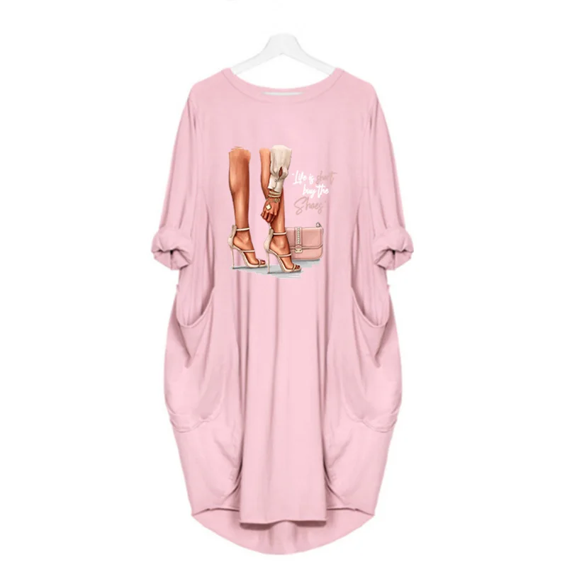 Plus Size Dresses for Women 2021 Flower High Heels Print Loose Long Sleeve Dress Vintage Party Club Streetwear o Neck Autumn
Plus Size Dresses for Women 2021 Flower High Heels Print Loose Long Sleeve Dress Vintage Party Club Streetwear o Neck Autumn