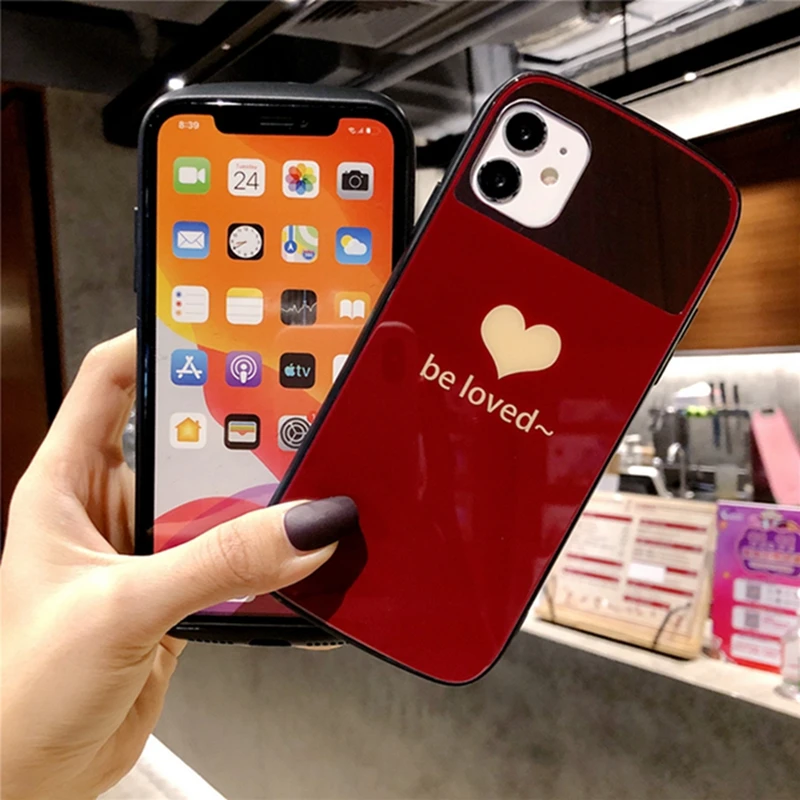 Luxury Tempered Glass Love Heart Mirror Phone Case For iPhone 11 12 Pro max 11 Promax X 10 XR Xsmax Coque Etui Cover Funda Capa
Luxury Tempered Glass Love Heart Mirror Phone Case For iPhone 11 12 Pro max 11 Promax X 10 XR Xsmax Coque Etui Cover Funda Capa