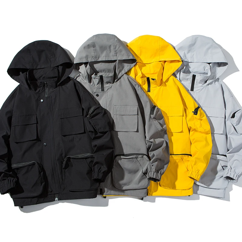 Men's Windbreaker Jacket Solid Hooded With Side Pocket Jackets For Men spring autumn Casual Hoodies high-quality men's jacket
Men's Windbreaker Jacket Solid Hooded With Side Pocket Jackets For Men spring autumn Casual Hoodies high-quality men's jacket
