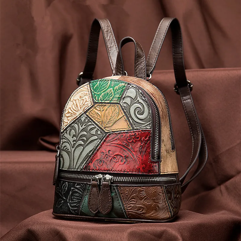 Retro fashion luxury natural Genuine leather multifunctional backpack random color matching outdoor ladies small backpack
Retro fashion luxury natural Genuine leather multifunctional backpack random color matching outdoor ladies small backpack