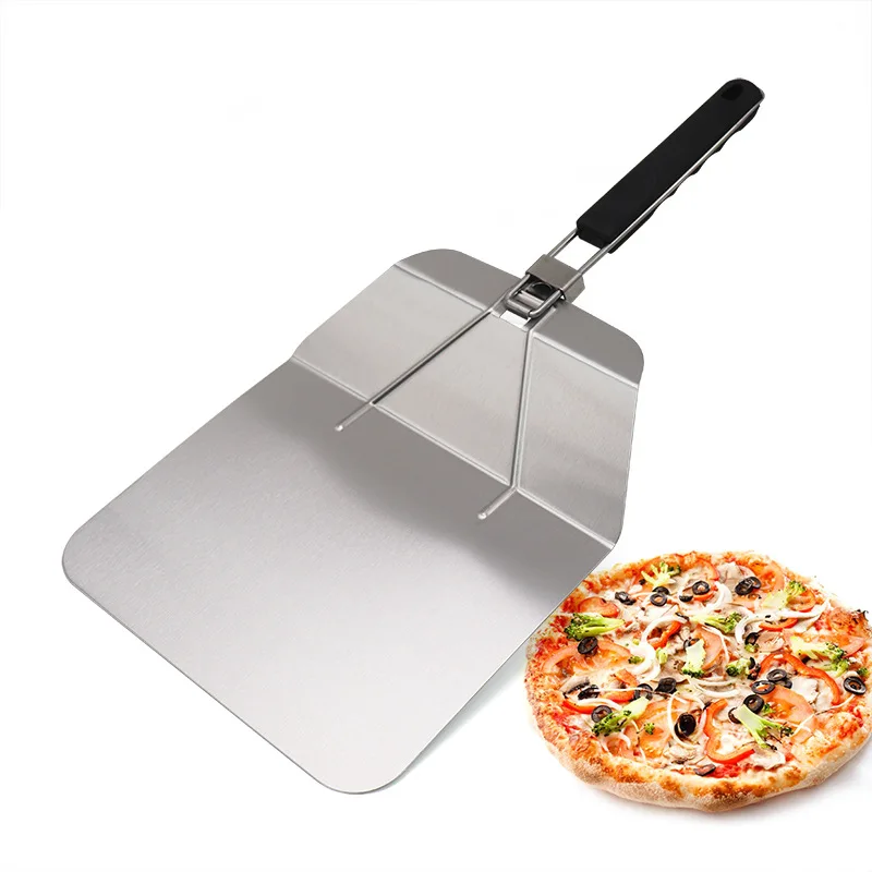 

Household Pizza Wheel Knife with Handle Stainless Steel Baking Pizza Shovel Large Easy-to-operate Pizza Transferer