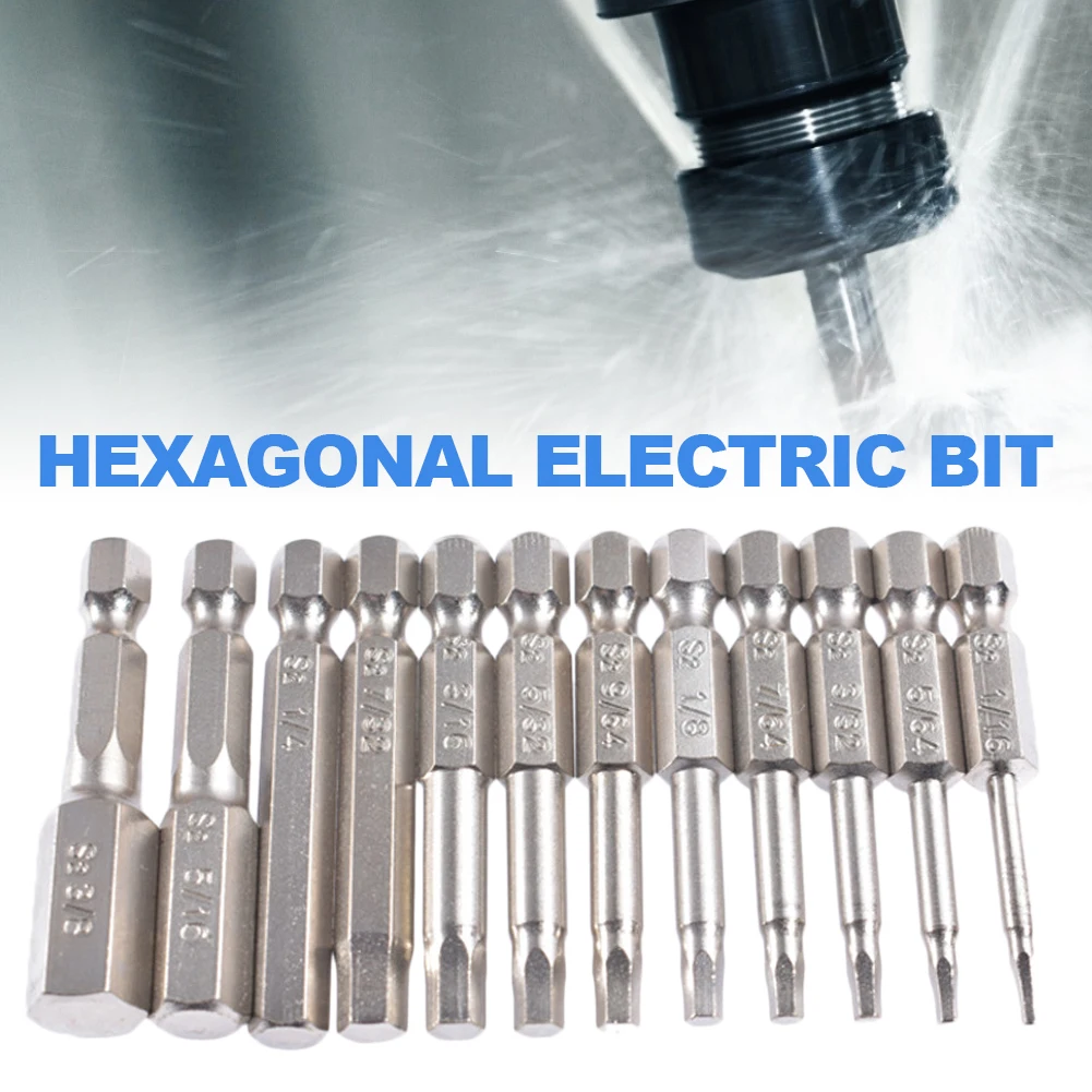 12pcs 1/16-3/8inch Hex Head Wrench Drill Bit Set S2 Steel Metric Impact Allen Wrench Screwdriver Bit Magnetic Tip Hex Key Allen
12pcs 1/16-3/8inch Hex Head Wrench Drill Bit Set S2 Steel Metric Impact Allen Wrench Screwdriver Bit Magnetic Tip Hex Key Allen