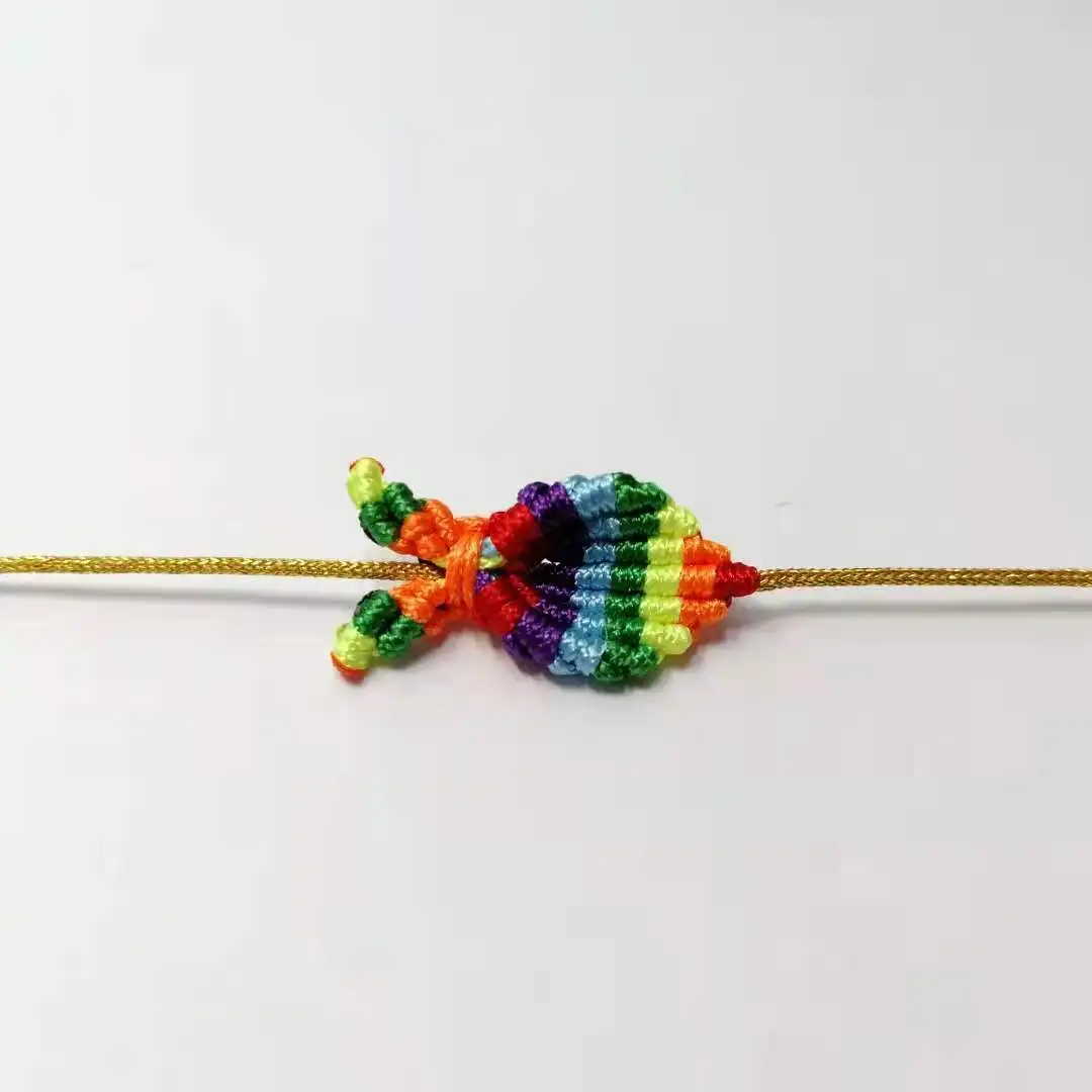 

Summer Women Rainbow Tropical Colorful Gold Rope Handmade Fish Lucky Cute Whale Tail Braided Bracelet Jewelery Bestie Gift