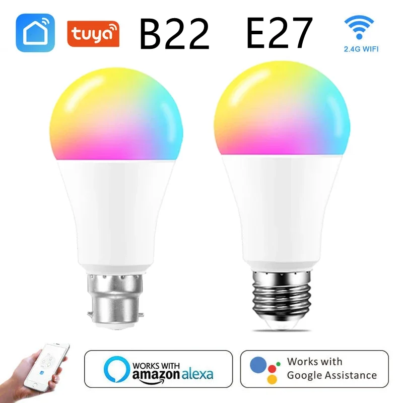 Bluetooth-совместимая умная лампочка E27/B22 10 Вт | Электроника