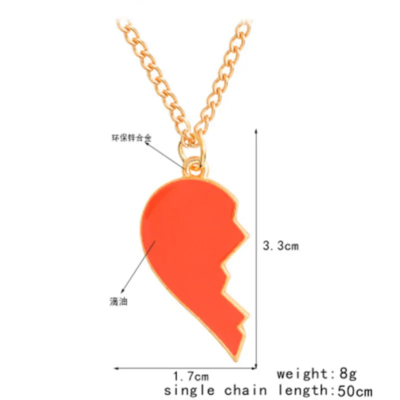 2 Pieces Half heart Lovely Wine Necklace Pendant Best Friend Girlfriend Boyfriend Necklace Couple Lovers Jewelry Anniversary
2 Pieces Half heart Lovely Wine Necklace Pendant Best Friend Girlfriend Boyfriend Necklace Couple Lovers Jewelry Anniversary