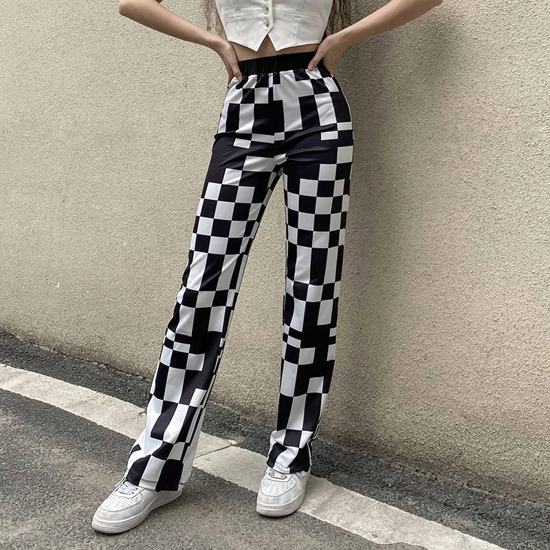 ZOVSV Casual Vintage Plaid Pants Black White Skinny Elegant High Waist Long Trousers Women Checkered Y2K Fashion Streetwear
ZOVSV Casual Vintage Plaid Pants Black White Skinny Elegant High Waist Long Trousers Women Checkered Y2K Fashion Streetwear