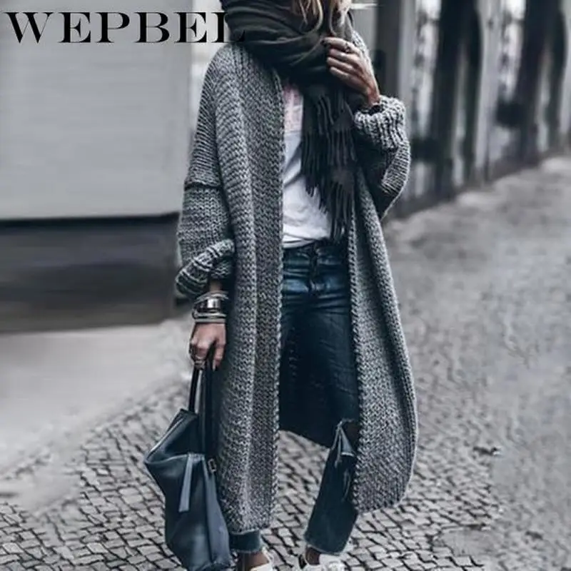 WEPBEL Winter Cardigan Coat Womens Knitted Sweater Women Warm Sweater Thick Knitted Female Sweater Knitwear Outerwear
WEPBEL Winter Cardigan Coat Womens Knitted Sweater Women Warm Sweater Thick Knitted Female Sweater Knitwear Outerwear