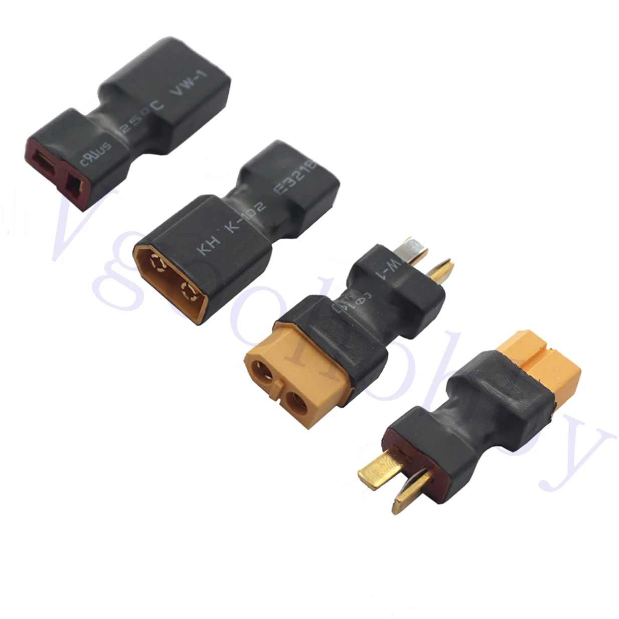 

2Pair No Wires XT60 XT-60 Plug to Deans T-Plug Female Male Adapter Wireless Connector for RC FPV Drone Car Lipo NiMH Charger ESC