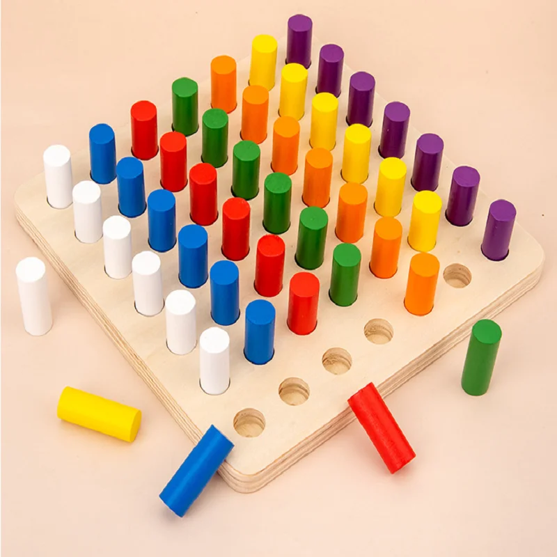 Montessori Color Finger Grasping Board Intelligence Development Manual Brain Color Discrimination Teaching Aid
Montessori Color Finger Grasping Board Intelligence Development Manual Brain Color Discrimination Teaching Aid