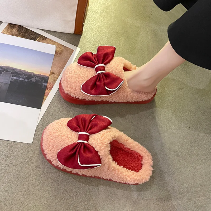 Flock Slippers Casual Room Shoes Platform Butterfly-Knot Slides Cover Toe Med Slipers Women Winter Footwear Luxury Massage Flat
Flock Slippers Casual Room Shoes Platform Butterfly-Knot Slides Cover Toe Med Slipers Women Winter Footwear Luxury Massage Flat