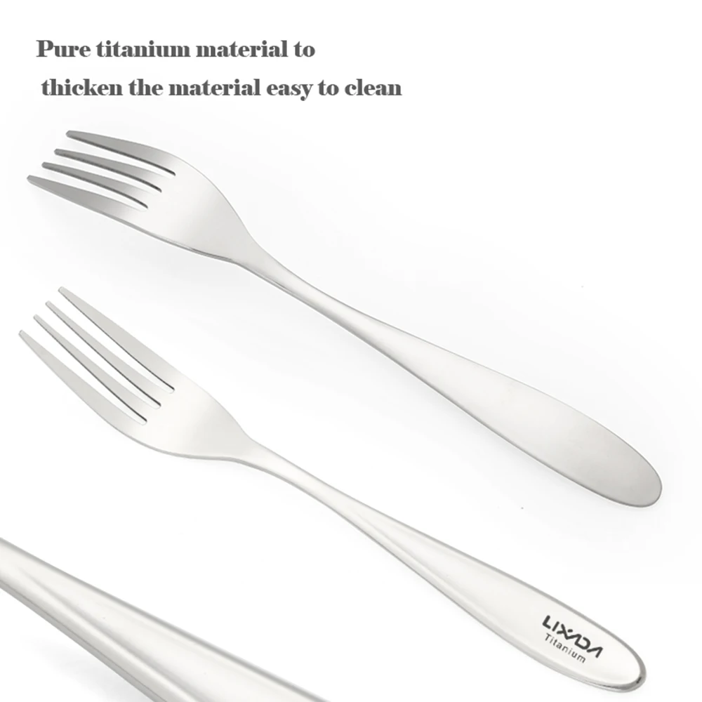 Lixada Lightweight Titanium Dinner Fork and Spoon Flatware Cutlery Set for Outdoor Camping Hiking Backpacking Picnic
Lixada Lightweight Titanium Dinner Fork and Spoon Flatware Cutlery Set for Outdoor Camping Hiking Backpacking Picnic