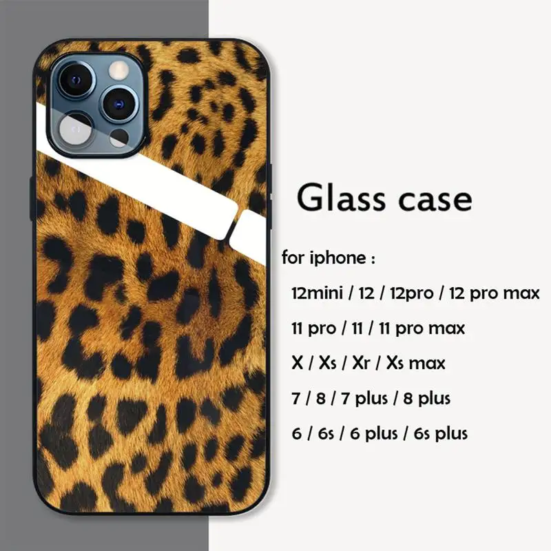 Leopard Print Tempered glass silicone phone case for iphone 12 mini 11 pro Xs Max X Xr 6 6s 7 8 Plus se 2020 cover
Leopard Print Tempered glass silicone phone case for iphone 12 mini 11 pro Xs Max X Xr 6 6s 7 8 Plus se 2020 cover