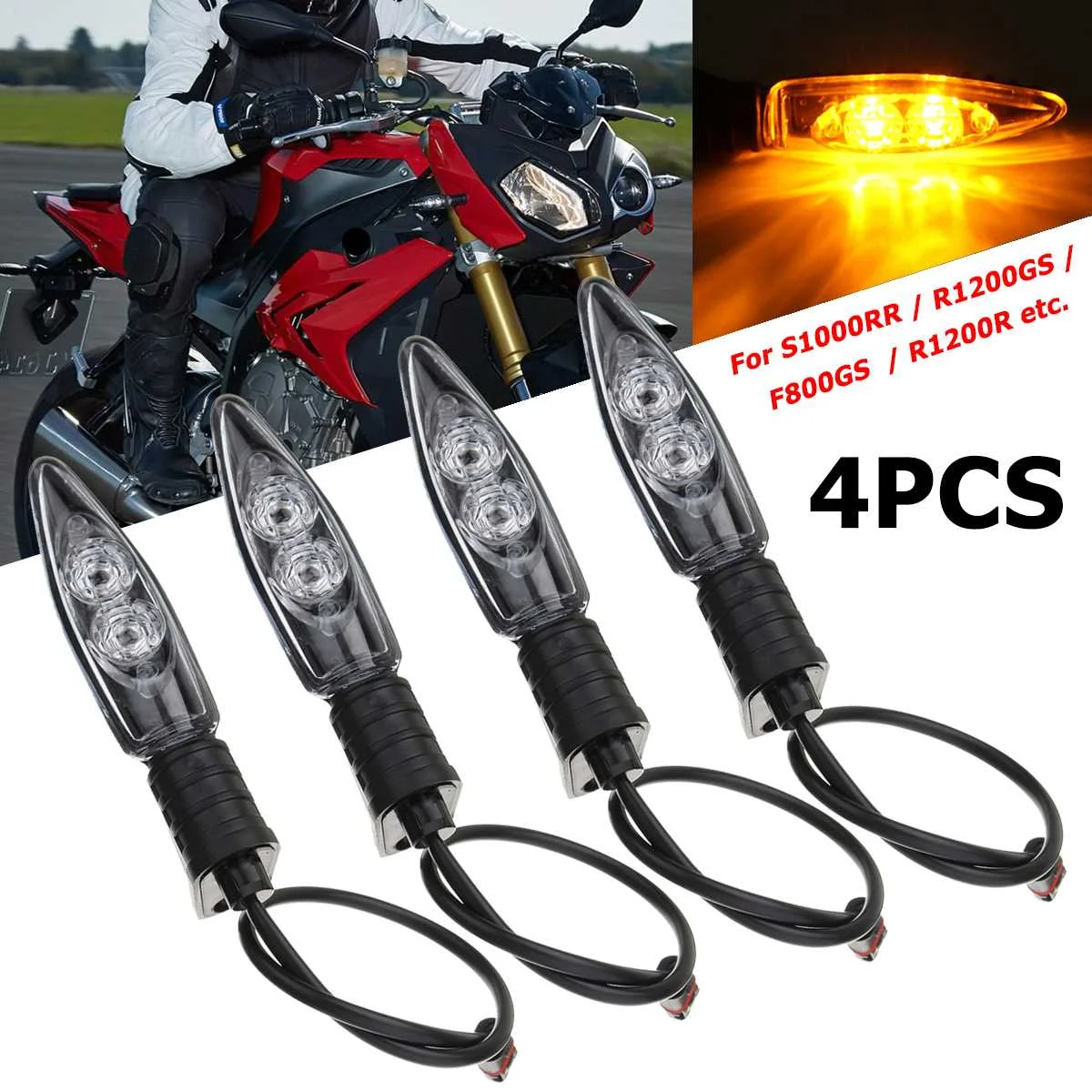 2/4pcs 12V Motorcycle Front LED Turn Signal Light Indicator Lamps For BMW R1200GS F800GS S1000RR F800R K1300S G450X F800ST
2/4pcs 12V Motorcycle Front LED Turn Signal Light Indicator Lamps For BMW R1200GS F800GS S1000RR F800R K1300S G450X F800ST