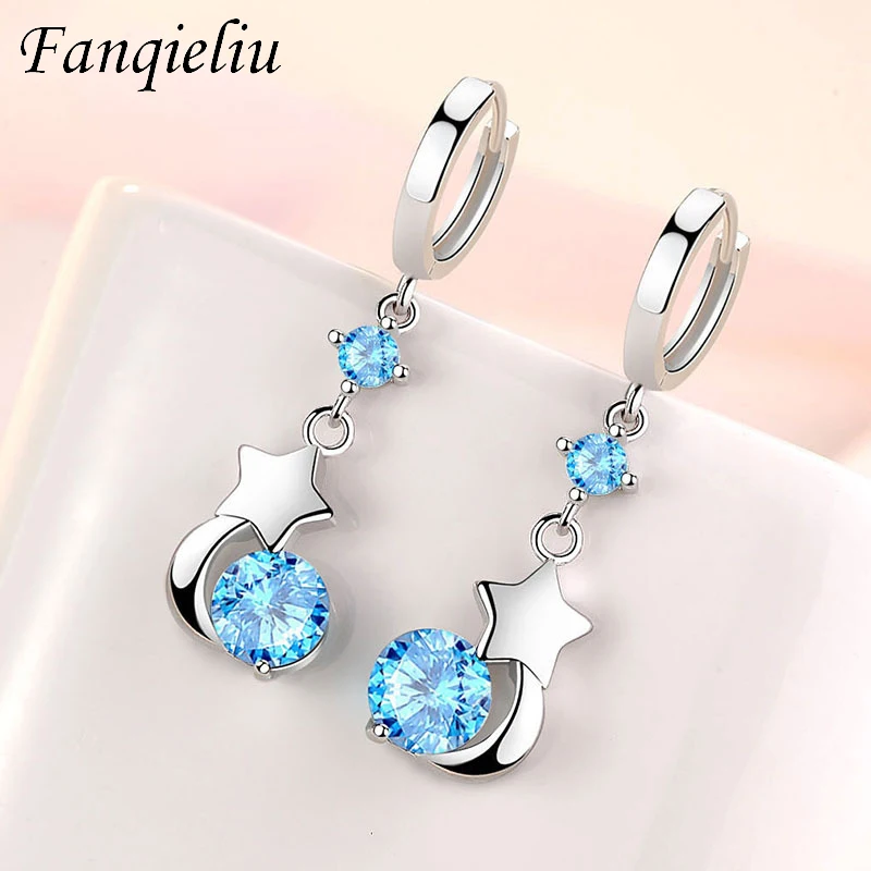 Fanqieliu Stamp 925 Silver Needle Vintage Moon Star Zircon Drop Earrings For Women Luxury Jewelry Girl Gift New FQL21309
Fanqieliu Stamp 925 Silver Needle Vintage Moon Star Zircon Drop Earrings For Women Luxury Jewelry Girl Gift New FQL21309