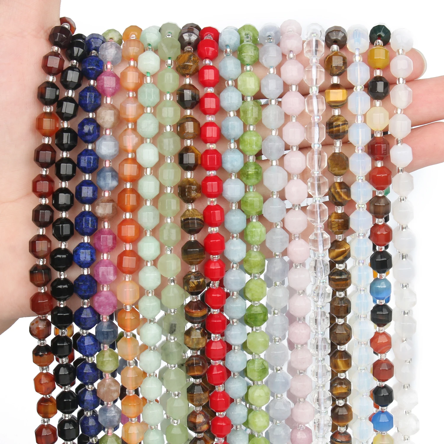 Natural Stone Beads Faceted Jasper Agate Opal Jade Crystal Loose Beads for Jewellry Making DIY Bracelets Accessories 15''
Natural Stone Beads Faceted Jasper Agate Opal Jade Crystal Loose Beads for Jewellry Making DIY Bracelets Accessories 15''