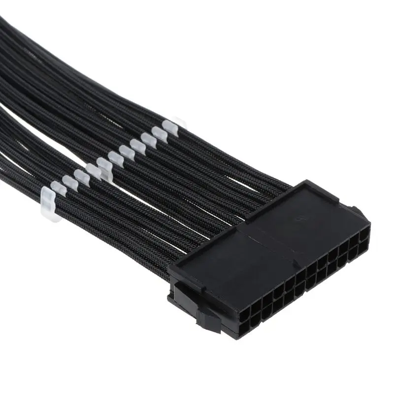 30cm Black 24 Pin Motherboard Cable Nylon Sleeved Power Extension Cable Wire for PC Computer Accessories
30cm Black 24 Pin Motherboard Cable Nylon Sleeved Power Extension Cable Wire for PC Computer Accessories