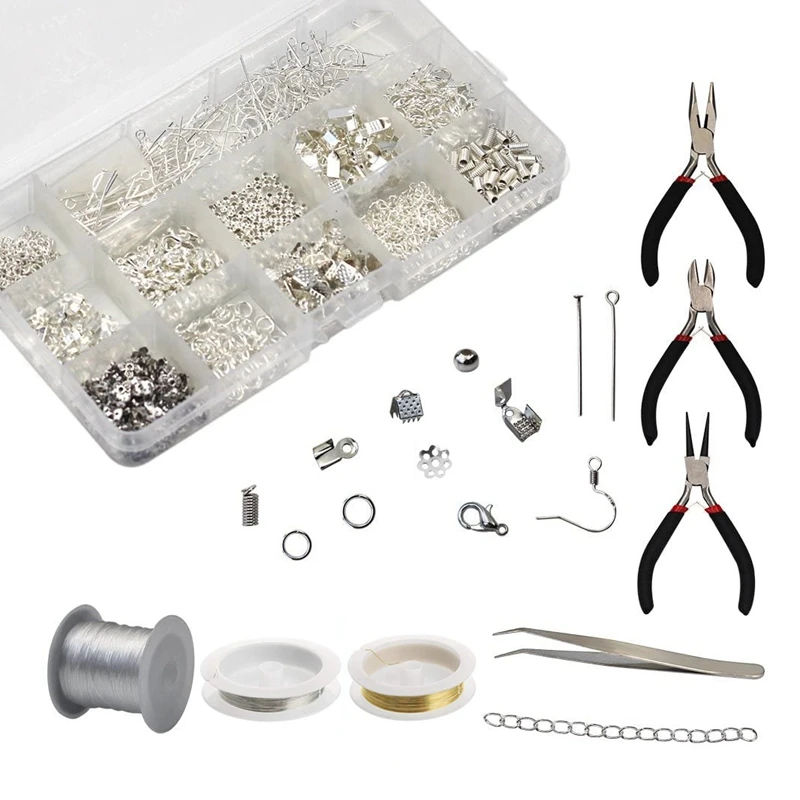 Jewelry Findings Set Jewelry Making Kit Jewelry Findings Starter Kit Jewelry Beading Making and Repair Tools Kit
Jewelry Findings Set Jewelry Making Kit Jewelry Findings Starter Kit Jewelry Beading Making and Repair Tools Kit