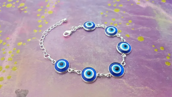 Evil Eye Bracelet, Evil Eye Jewelry, Blue Evil Eye,Silver Color Bracelet, Alternative Bracelet, Blue Jewellery, Turkish Talisman
Evil Eye Bracelet, Evil Eye Jewelry, Blue Evil Eye,Silver Color Bracelet, Alternative Bracelet, Blue Jewellery, Turkish Talisman