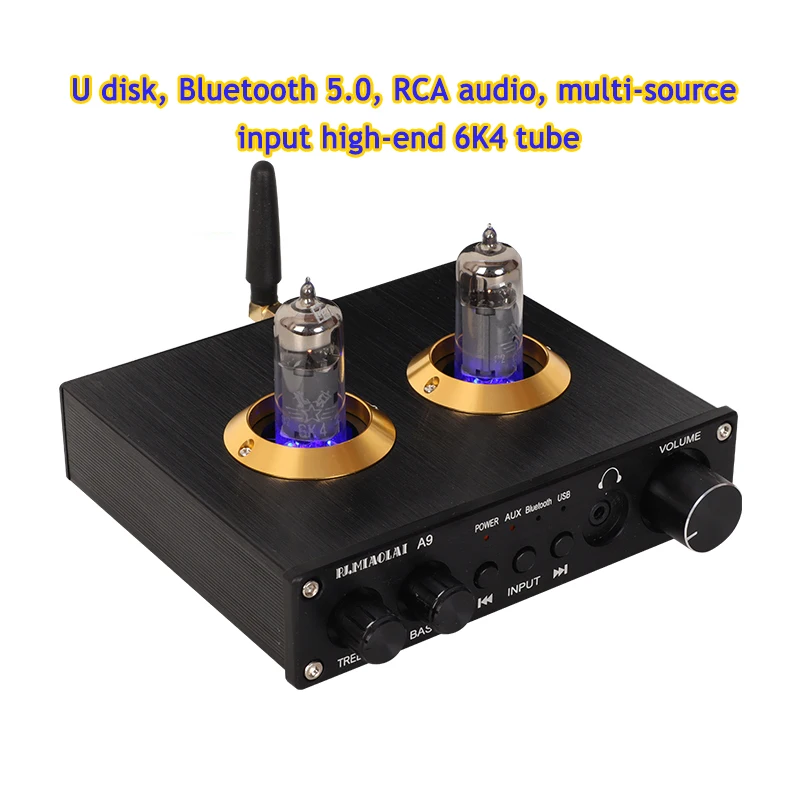 PJ MIAOLAI A9 6K4 вакуумный трубчатый предусилитель NE5532 AUX Bluetooth 5,0 USB RCA HIFI стерео мини-усилитель для наушников
PJ MIAOLAI A9 6K4 вакуумный трубчатый предусилитель NE5532 AUX Bluetooth 5,0 USB RCA HIFI стерео мини-усилитель для наушников