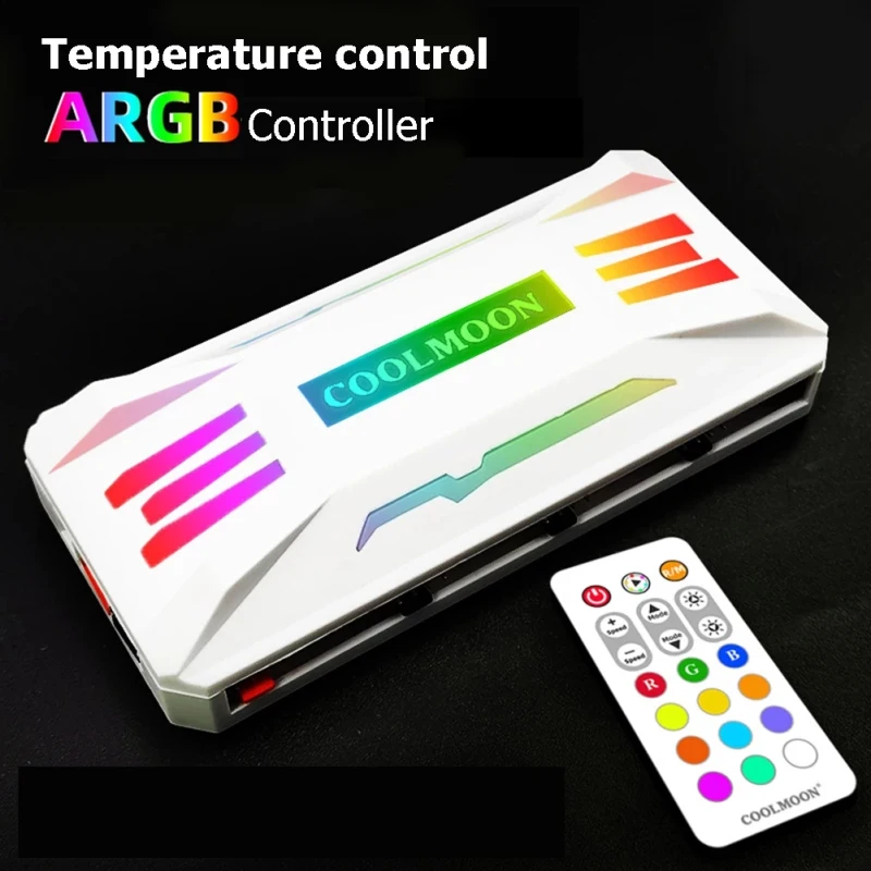 COOLMOON ARGB Controller 4Pin PWM 5V 3Pin ARGB Fan Cooler Controller Household Computer Safety Parts For PC Case Remote Control
COOLMOON ARGB Controller 4Pin PWM 5V 3Pin ARGB Fan Cooler Controller Household Computer Safety Parts For PC Case Remote Control