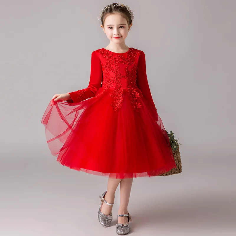 Autumn Winter Teen Flower Girls Princess Dress Long Sleeve Children Costumes Evening Wedding Dress for Girls Kids Clothes 8 12Y
Autumn Winter Teen Flower Girls Princess Dress Long Sleeve Children Costumes Evening Wedding Dress for Girls Kids Clothes 8 12Y