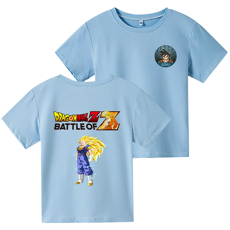 Japanese Anime Cartoon Fun Goku Harajuku Short Sleeve Round Neck Children's T-shirt HD Print Street Fashion Top clothes sticker
Japanese Anime Cartoon Fun Goku Harajuku Short Sleeve Round Neck Children's T-shirt HD Print Street Fashion Top clothes sticker