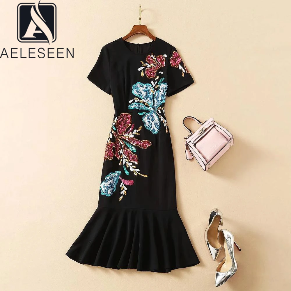 Женское офисное платье с юбкой-годе AELESEEN, черное элегантное длинное платье с блестками на весну и лето
Женское офисное платье с юбкой-годе AELESEEN, черное элегантное длинное платье с блестками на весну и лето