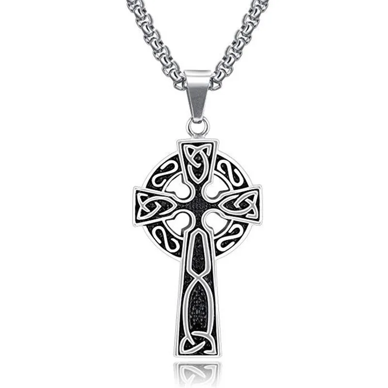 New Retro Celtic Cross Men's Necklace Pendant Hip Hop Punk Personality Pendant Domineering Pendant Jewelry Gift Wholesale 
New Retro Celtic Cross Men's Necklace Pendant Hip Hop Punk Personality Pendant Domineering Pendant Jewelry Gift Wholesale