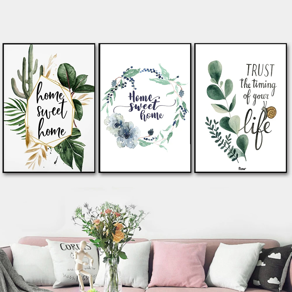 Family Simple Quote Sweet Home Print Pictures Green Leaves Posters Nordic Wall Art Canvas Painting For Modern Living Room Decor
Family Simple Quote Sweet Home Print Pictures Green Leaves Posters Nordic Wall Art Canvas Painting For Modern Living Room Decor