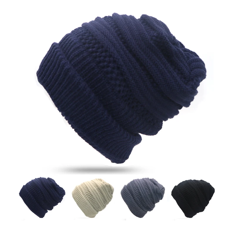 Акриловые волокна зимние шапки для женщин шапочки Повседневные вязаные теплые