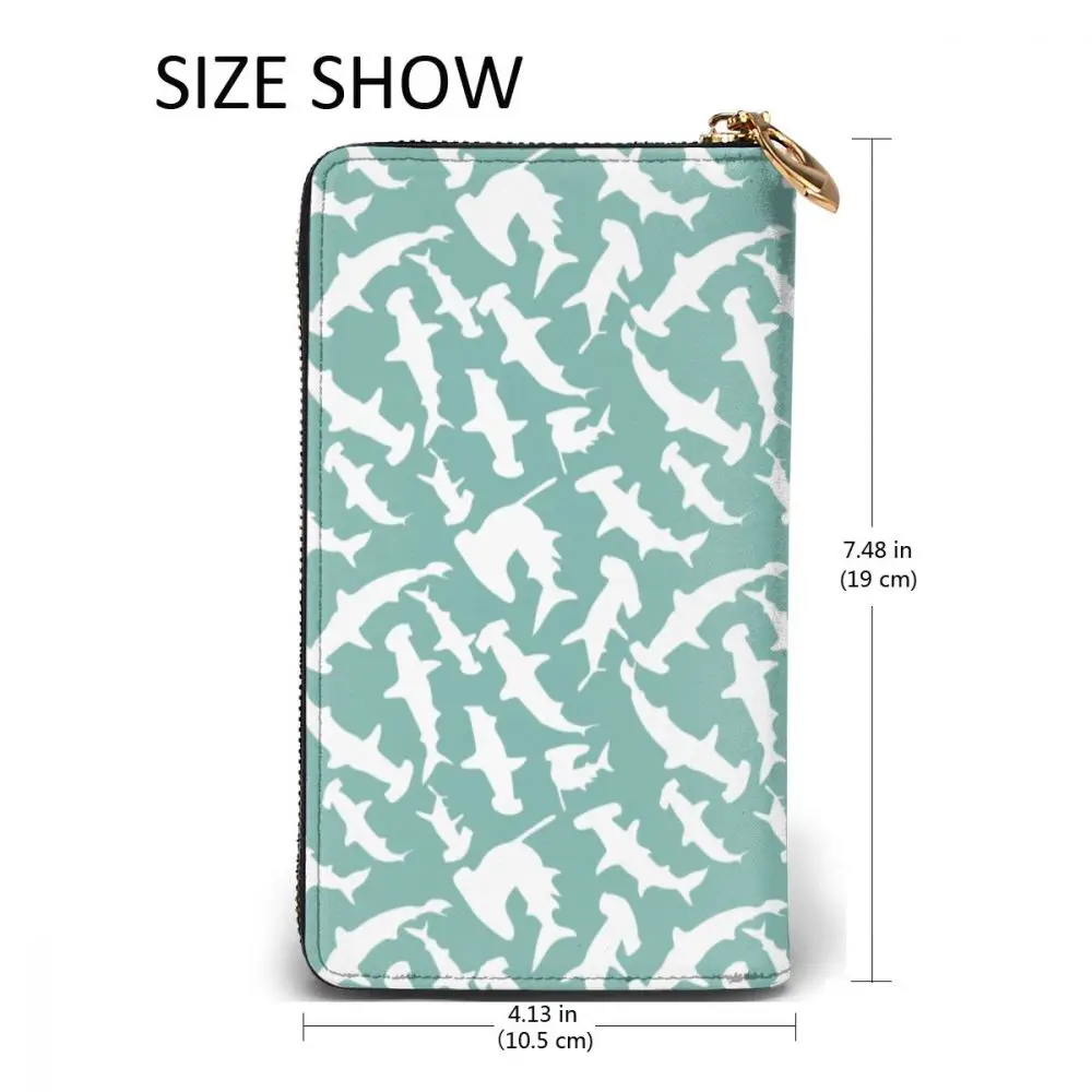 Long Clutch Wallet Sharkhammer Mint Green Large Capacity Leather Purse Zipper Pocket Card Holder for Woman Man
Long Clutch Wallet Sharkhammer Mint Green Large Capacity Leather Purse Zipper Pocket Card Holder for Woman Man