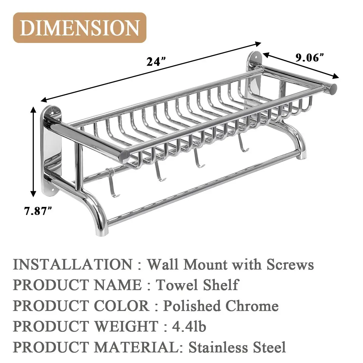 Bathroom Towel Racks Towel Holder Stainless Steel Wall Mounted Towel Shelf Towel Hanger Adjustable Towel Rack with Hooks
Bathroom Towel Racks Towel Holder Stainless Steel Wall Mounted Towel Shelf Towel Hanger Adjustable Towel Rack with Hooks