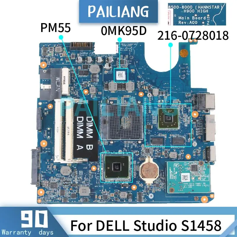 PAILIANG Laptop motherboard For DELL Studio S1458 Mainboard 0MK95D 216-0728018 DDR3 tesed
PAILIANG Laptop motherboard For DELL Studio S1458 Mainboard 0MK95D 216-0728018 DDR3 tesed