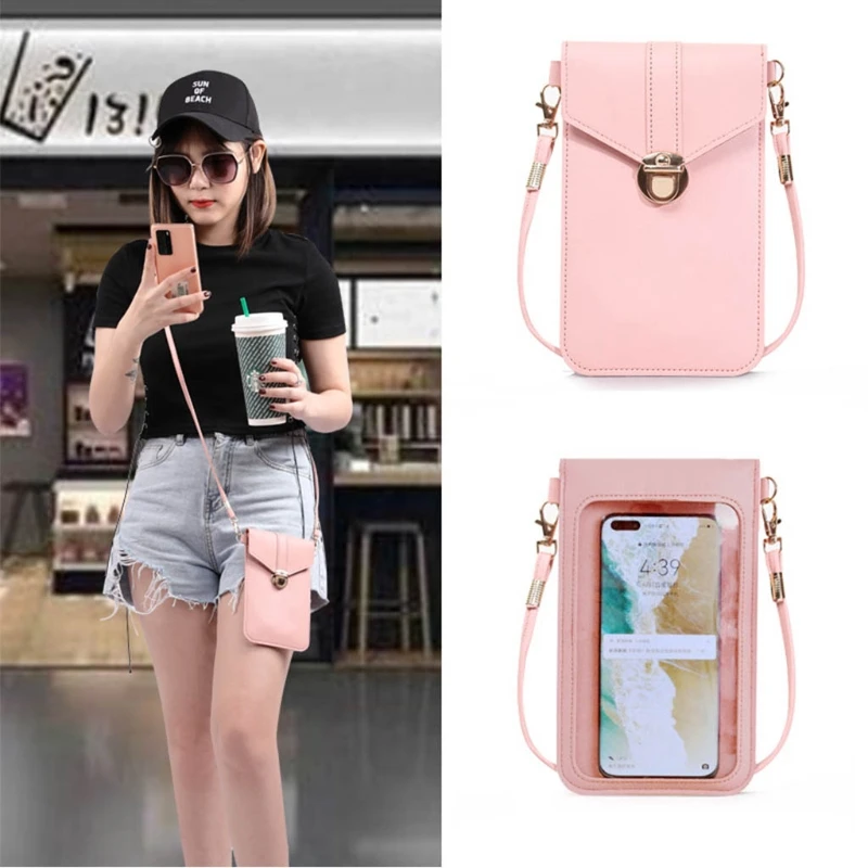 Mini Crossbody Cell Phone Pouch Purse PU Leather Shoulder Bag with Touch Screen Window
Mini Crossbody Cell Phone Pouch Purse PU Leather Shoulder Bag with Touch Screen Window