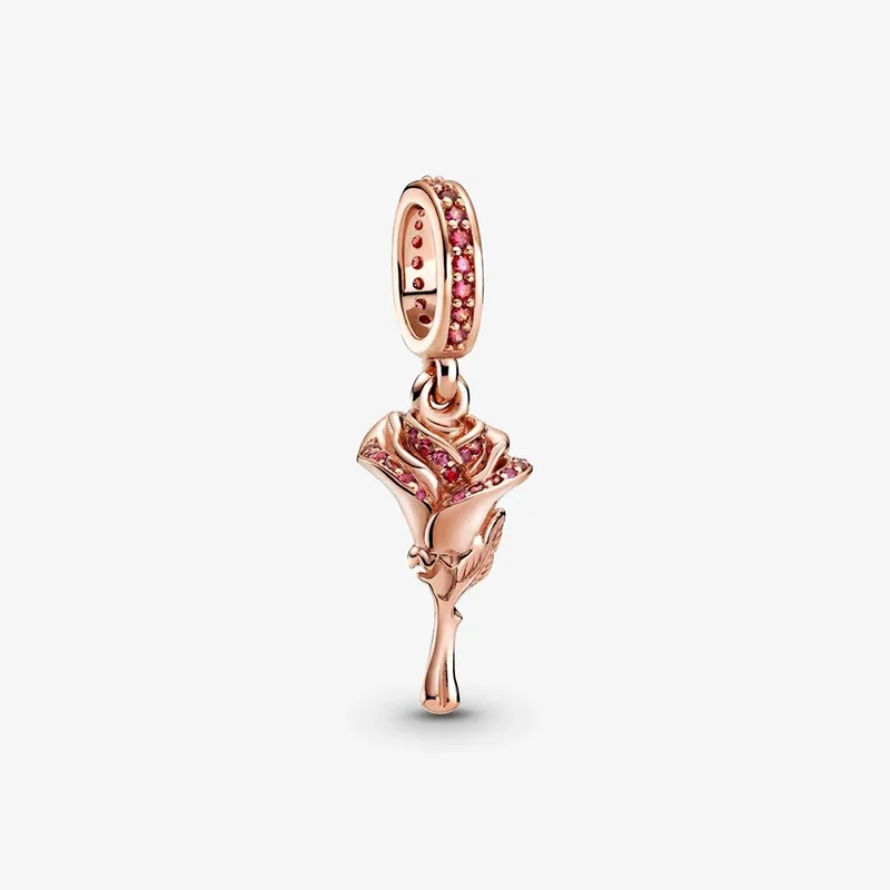 Rose Flower Dangle Charms 925 Original Fits Europe Bracelet S925 Sterling Silver Crystal Beads DIY Jewelry Making Wholesale
Rose Flower Dangle Charms 925 Original Fits Europe Bracelet S925 Sterling Silver Crystal Beads DIY Jewelry Making Wholesale