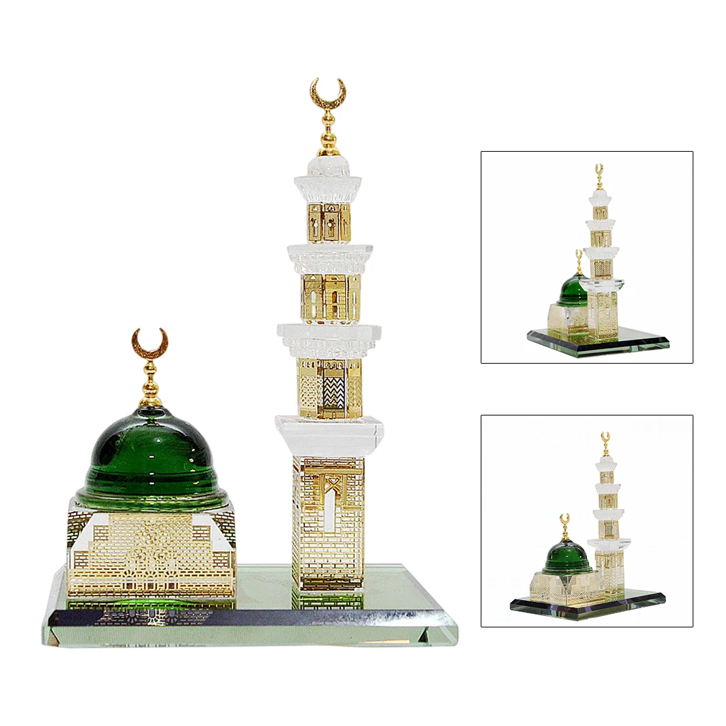 Muslim Mosque Statue Decor Crystal Gilded Architecture Miniature Model Islamic Home Table Decor Islamic Architecture Souvenir
Muslim Mosque Statue Decor Crystal Gilded Architecture Miniature Model Islamic Home Table Decor Islamic Architecture Souvenir
