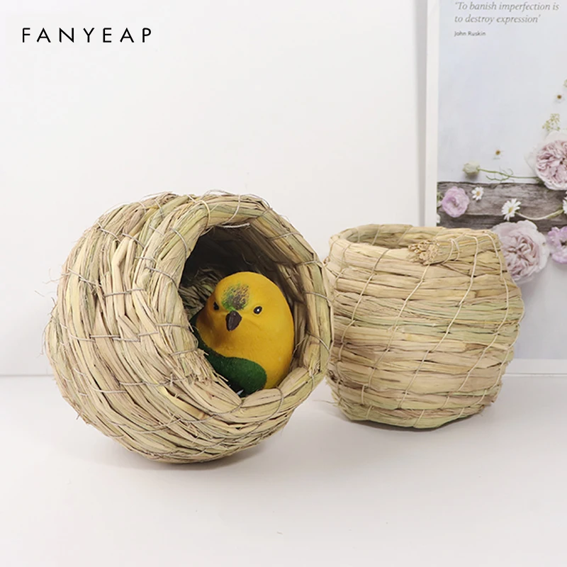 Birds Nest Bird Cage Natural Grass Egg Cage Bird House Outdoor Decorative Weaved Hanging Parrot Nest Houses Pet Bedroom
Birds Nest Bird Cage Natural Grass Egg Cage Bird House Outdoor Decorative Weaved Hanging Parrot Nest Houses Pet Bedroom