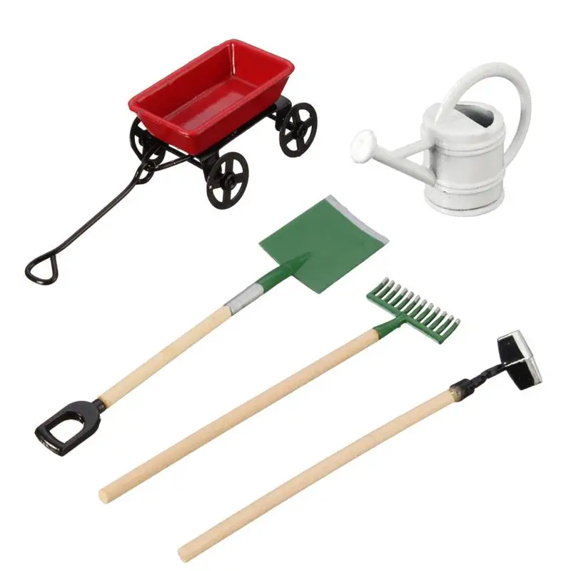 DIY Watering Can Pulling Cart Spade Rake Garden Tools For Children Dolls House Miniatures Accessories Set
DIY Watering Can Pulling Cart Spade Rake Garden Tools For Children Dolls House Miniatures Accessories Set