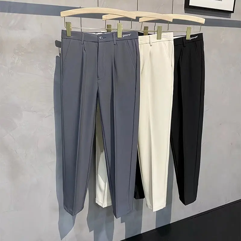 Мужские деловые блейзеры, брюки на весну и осень, новая простая повседневная свободная драпировка с вышивкой на талии, тонкие легкие мужские блейзеры
Мужские деловые блейзеры, брюки на весну и осень, новая простая повседневная свободная драпировка с вышивкой на талии, тонкие легкие мужские блейзеры