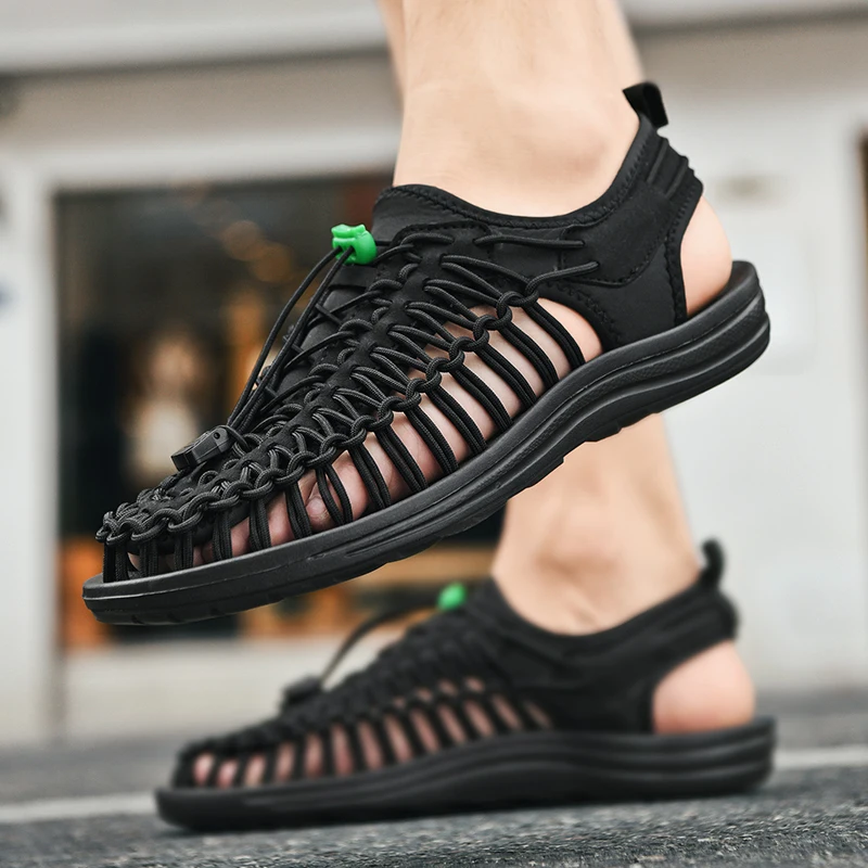 Fashion New Summer Brown Men Beach Sandals Casual Outdoor Slides Slip On Flats Roman Woven Sandals Men Shoes sandalias hombre
Fashion New Summer Brown Men Beach Sandals Casual Outdoor Slides Slip On Flats Roman Woven Sandals Men Shoes sandalias hombre