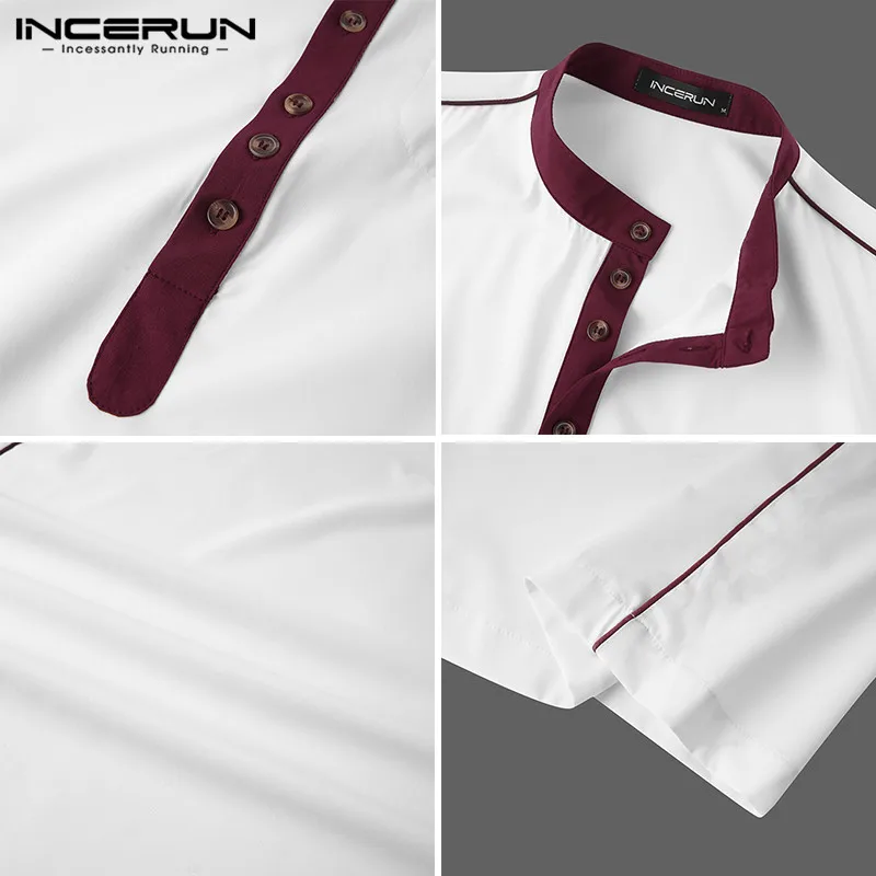 Long Sleeve Stand Collar Jubba Thobe 2021 Men Patchwork Muslim Robes INCERUN Hombre Leisure Buttons Islamic Dubai Clothing 5XL 7
Long Sleeve Stand Collar Jubba Thobe 2021 Men Patchwork Muslim Robes INCERUN Hombre Leisure Buttons Islamic Dubai Clothing 5XL 7